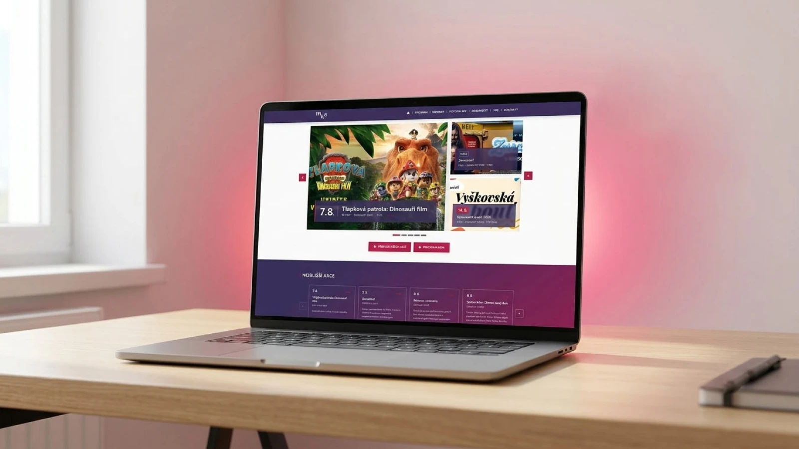 MKS Vyškov představuje nový web: Přináší rychlé vyhledávání akcí, plnou responzivitu i svěží design